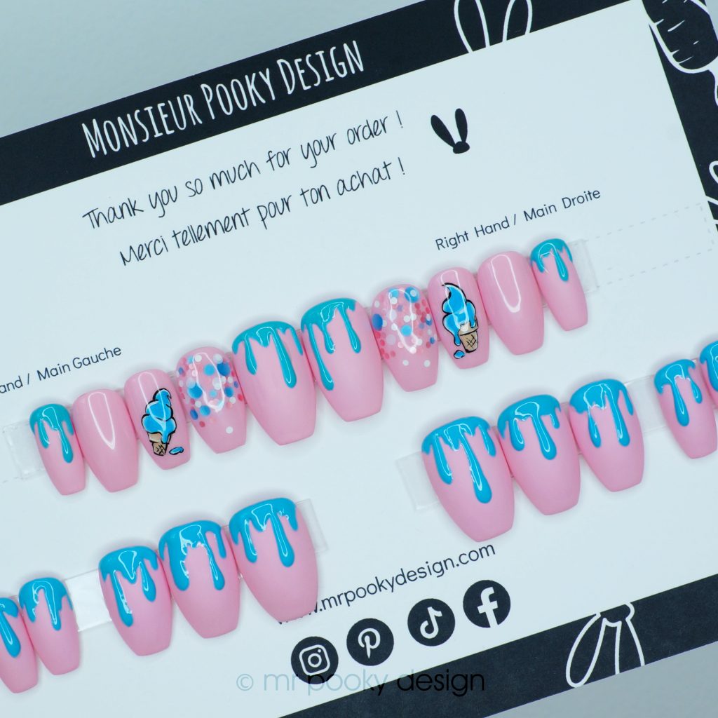 Blue raspberry || Press on Nails - By Pooky Design